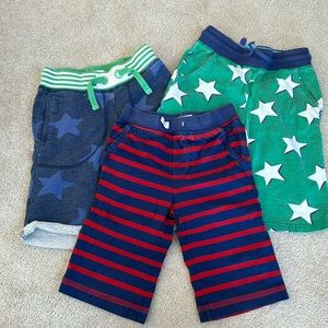Mini Boden 3 pairs boy baggies shorts